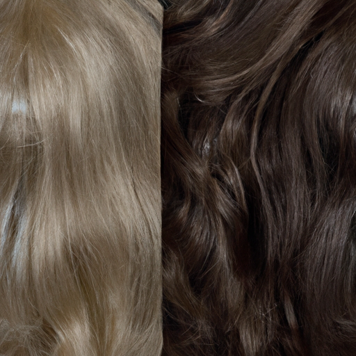 תמונת השוואה של פאה סינתטית ופאה לשיער טבעי, מדגישה הבדלים במרקם ובברק.